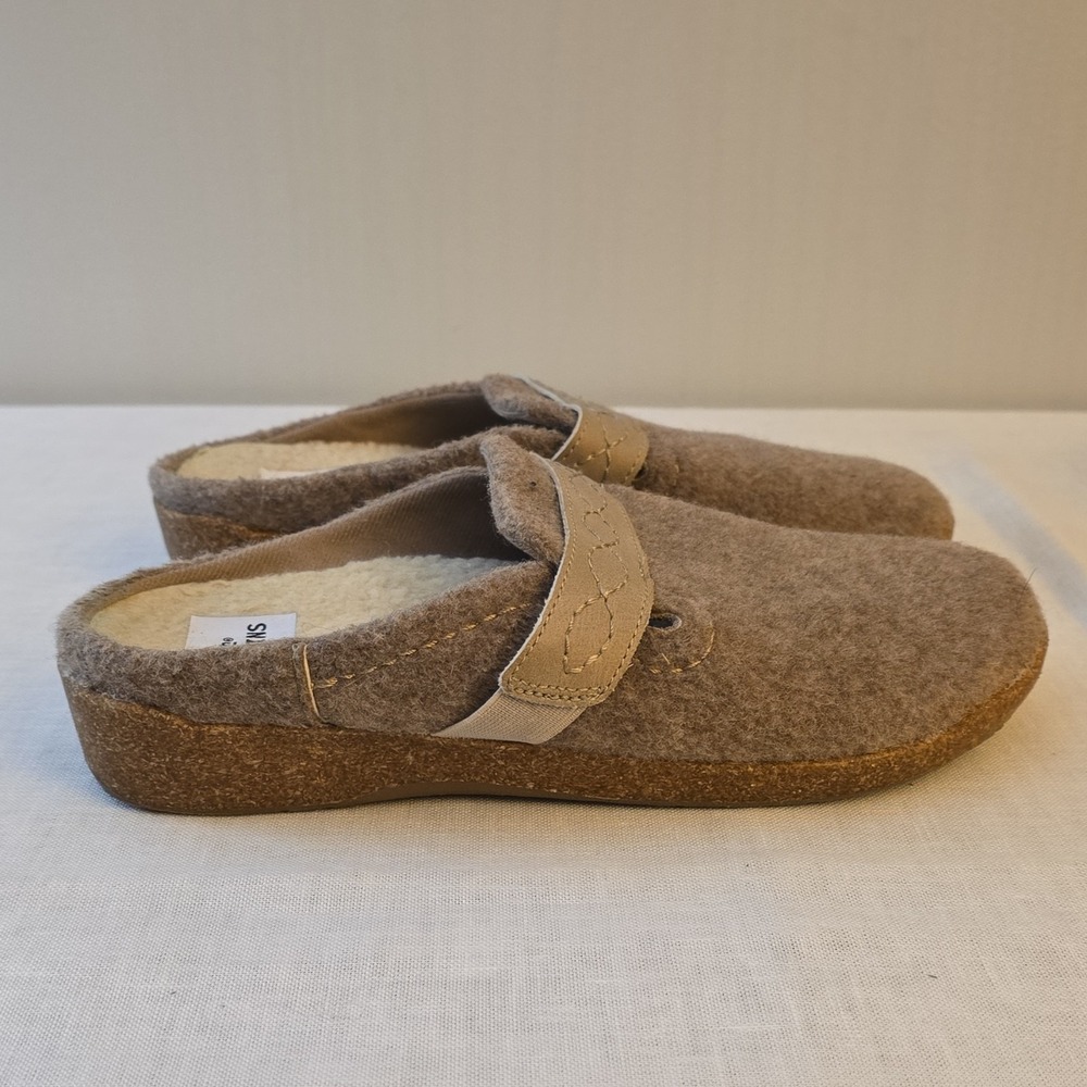 Earth Origins Women's Ali Brown Felt Clog Slippers Shoes US 7 EU 38